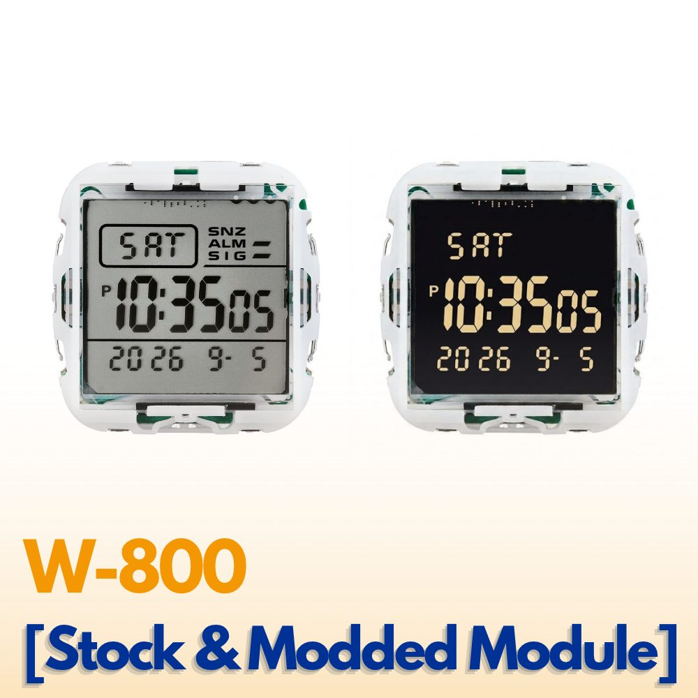 Casio W-800 Stock and Modded Modules